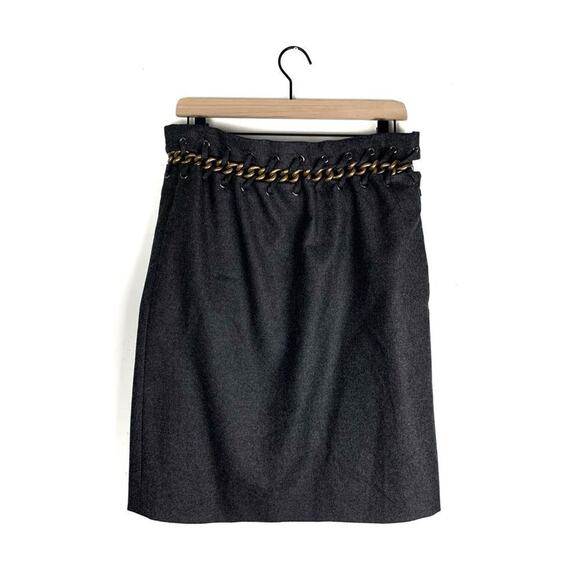 Chloe Chain Embellished Wool Skirt Size 38/ US 6 - Picture 2 of 8